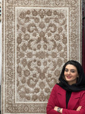 فرش مدرن شاهان کرم نسکافه ای افشان کد ۵۱۲۴